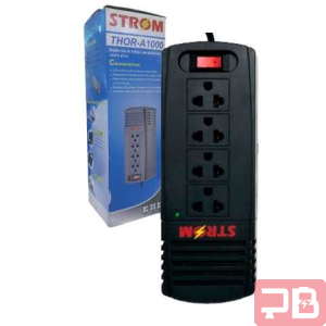 Regulador de Voltaje STROM THOR A1000 4 Tomas 500W 120V