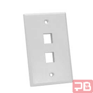 Placa Frontal de 2 Puertos - Blanca