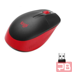 Mouse Inalámbrico Logitech M190 Negro y Rojo
