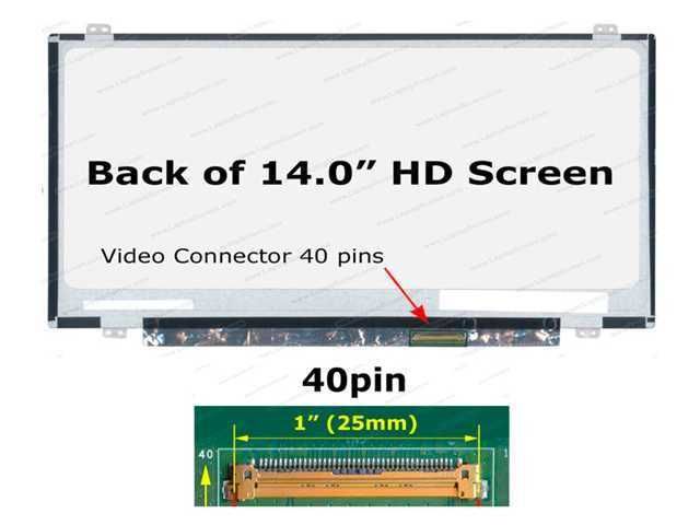 Pantalla HD de 14" para Laptop con Sujetadores