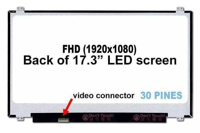 Pantalla FHD de 17.3" con Conector de 30 Pines