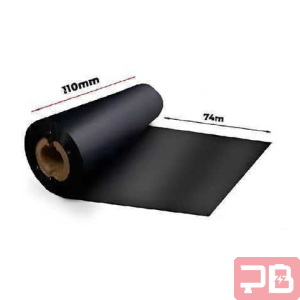 Ribbon de Cera 110mm x 74m para Impresoras Térmicas - Negro