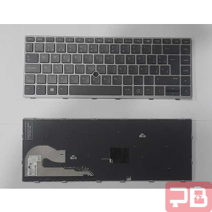 Teclado HP EliteBook 840 G5 con Marco Plateado