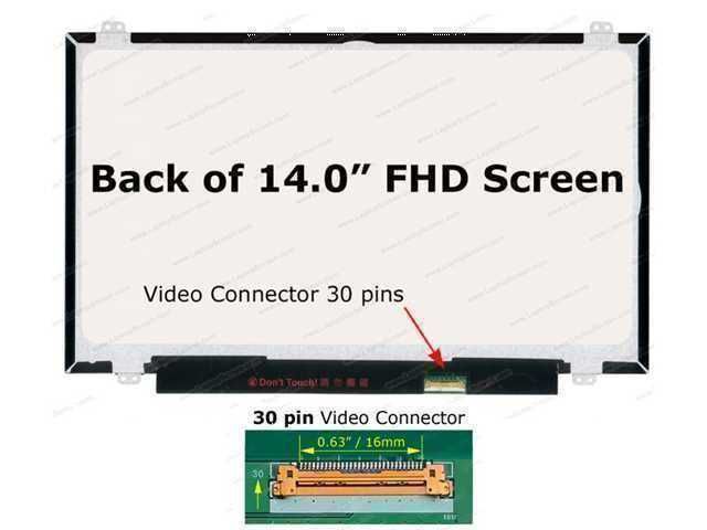 Pantalla LCD de 14" Full HD con conector de 30 pines