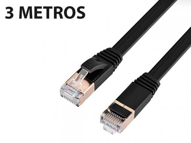 Cable de Red Cat 8 Blindado 3 Metros - Negro