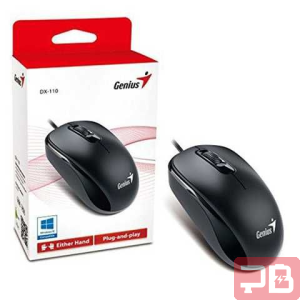 Mouse Alámbrico Genius DX-110 Óptico Negro 3 Botones