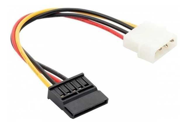 Cable Adaptador de Energía SATA a LP4 para Discos Duros