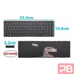 Teclado Compatible para HP ProBook 450/455 G6 - Negro, Sin Marco