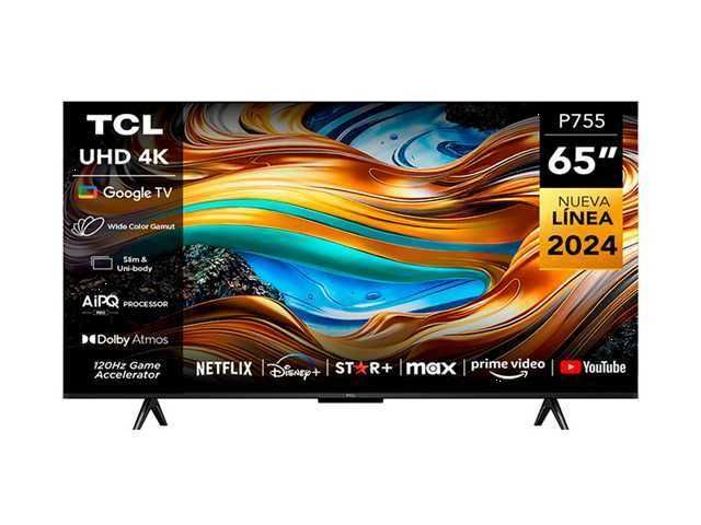TCL 65" Smart TV 4K HDR Google TV Modelo 65P755