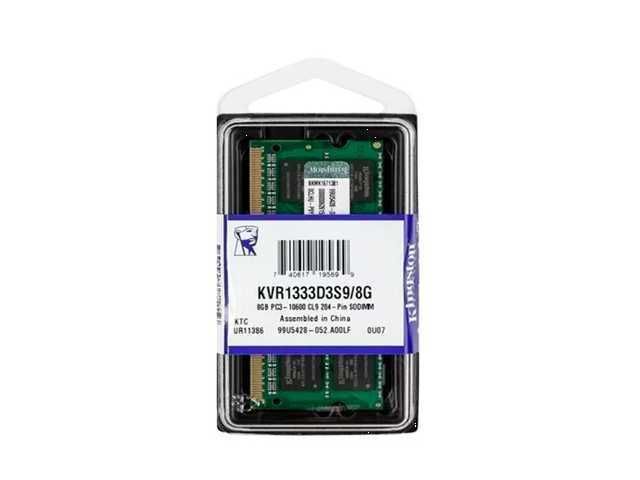 KINGSTON DDR3 8GB 1333MHz SODIMM RAM para Laptop