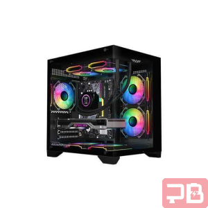 Caja Armaggeddon Aquaron Wibo - Negra, Vidrio Templado, USB 3.0