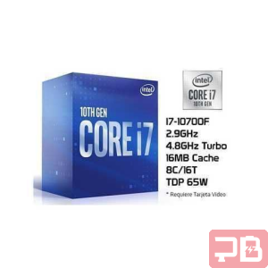 Procesador Intel i7-10700F - 10ª Gen, 2.9GHz, 8 Núcleos