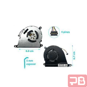 Ventilador Cooler HP para Laptops 14-DQ, 14S-DQ, 15-DY