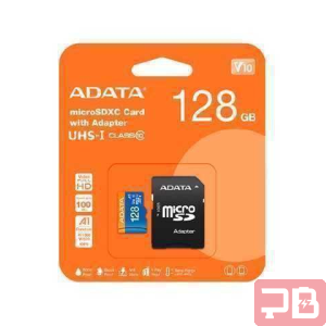 ADATA 128GB microSDXC UHS-I V10 A1 100MB/s con Adaptador SD