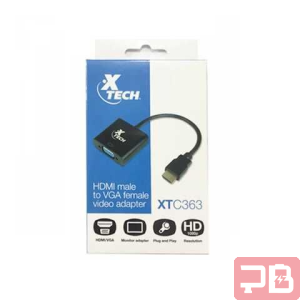 Adaptador Xtech XTC363 HDMI a VGA 1080P