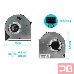 Ventilador Cooler para HP Laptop 15-DU, 15-DW, 15-GW
