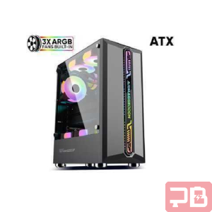 Gabinete Armaggeddon Triton Pro 300 - Negro con 3 Ventiladores