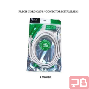 Cable Patch Cord UTP CAT 6 - Conector Metálico - 1 Metro