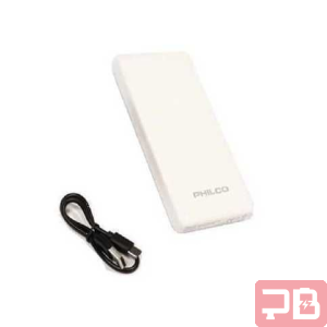Power Bank Philco 10000mAh Carga Rápida 22.5W - Blanco