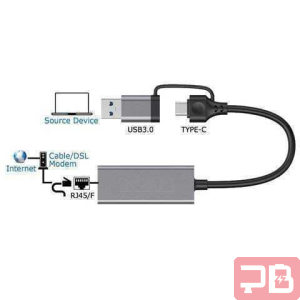 Hub USB Tipo-C con OTG y 3 Puertos USB-A
