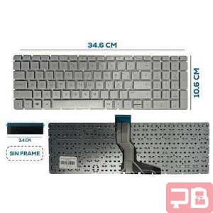 Teclado para HP Laptop 15-BS 15-DY 15-EF Plata SP