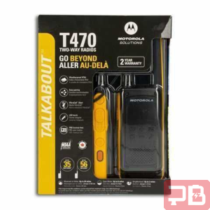Motorola Talkabout T470 Walkie Talkie - Pack de 2, 56 km
