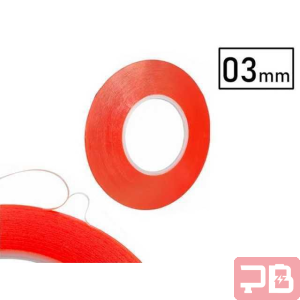 Cinta Doble Faz 3mm para Pantallas de Laptop - Roja