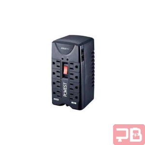 Regulador de Voltaje POWEST PROPC 1000VA / 600W / 8 Tomas