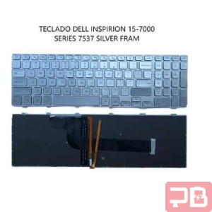 Teclado Dell Inspiron 15-7000 Serie 7537 - Plateado con Marco