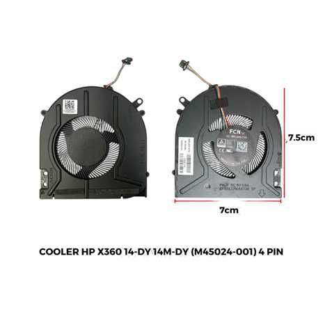 Ventilador/Cooler para HP X360 14-DY y 14M-DY 4PIN