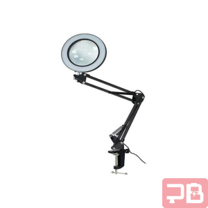 Lupa con lámpara LED de mesa y brazo extensible