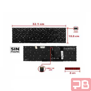 Teclado para Laptop MSI GS66 Stealth / GE66 Raider / GP66 - Sin Frame - US