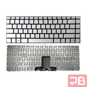 Teclado HP Plata para modelos 14-DK, 14-DP, 14-CR y 14S-CF