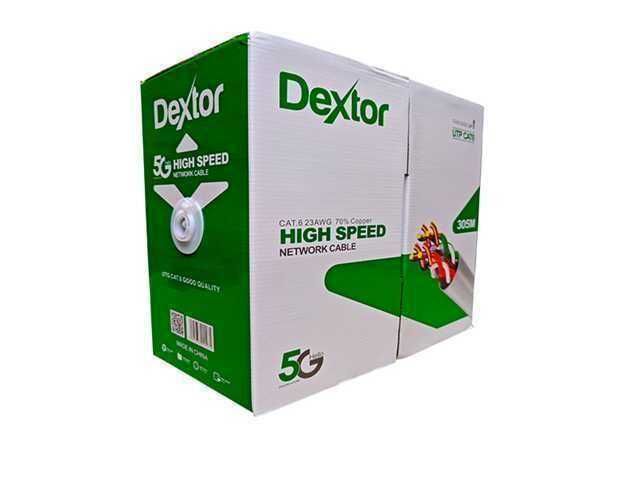 Cable de Red Dextor Cat 6 305m 70% Cobre 1Gbps