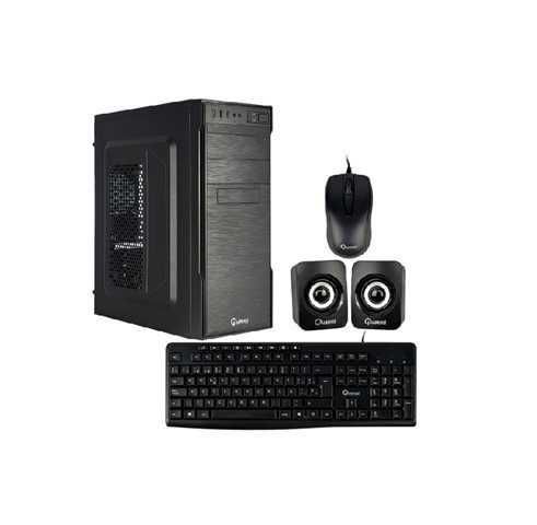 Combo Case Quasad Plus EC-C3151 con Fuente de Poder 300W, Teclado, Mouse y Parlantes