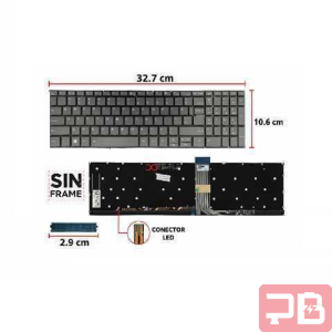 Teclado Lenovo IdeaPad 3-15ADA6/ALC6/ITL6 con Retroiluminación Sin Frame US