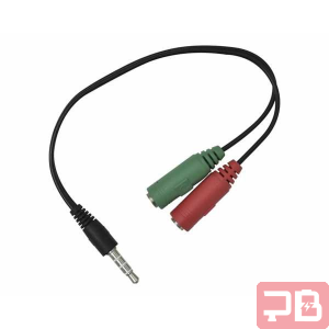 Cable Adaptador de Audio 1 a 2 Jacks 3.5mm