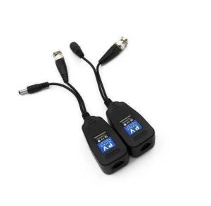 Par de Video Balun Energizado RJ45 para Cámaras 8MP