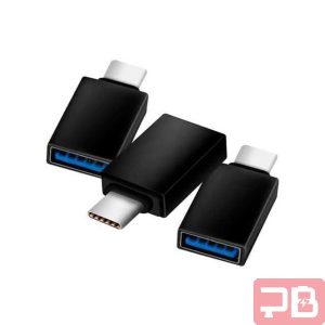 Adaptador OTG USB Tipo-C Macho a Hembra - Negro