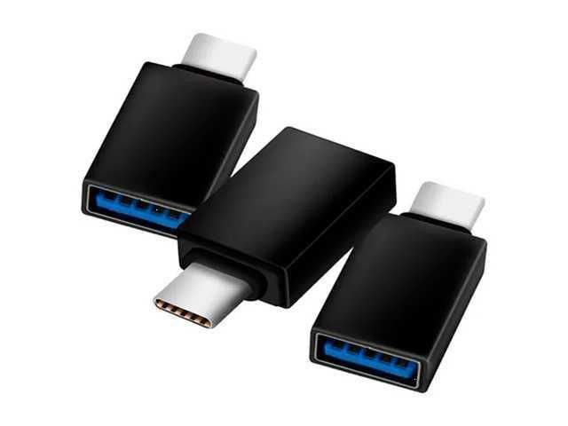 Adaptador OTG USB Tipo-C a USB 3.0 - Negro