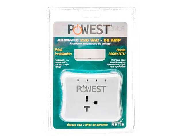 Protector de Voltaje POWEST AIRMATIC 220V / 20A / 36000 BTU