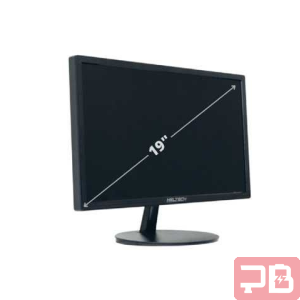 Monitor Heltech 19" HD con Conectividad HDMI y VGA en Negro