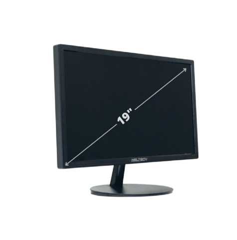 Monitor Heltech 19" HD con Conectividad HDMI y VGA en Negro