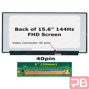 Pantalla Laptop 15.6" FHD IPS 40 Pines 144Hz