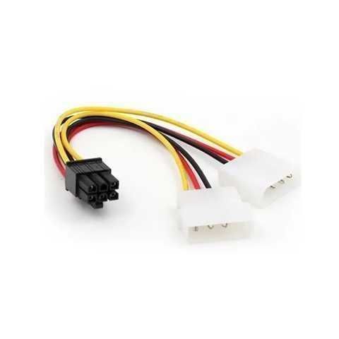 Cable adaptador de poder Molex a PCIe 6 pines - 15 cm