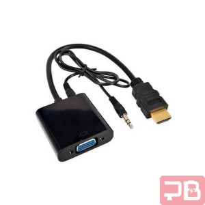Convertidor HDMI a VGA con Audio y Cable Auxiliar