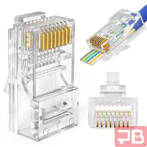 Conectores RJ45 CAT5 y CAT6 de Plástico