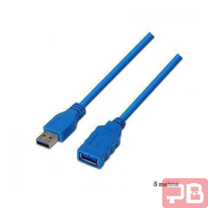 Cable de Extensión USB 3.0 de 5 Metros - Azul