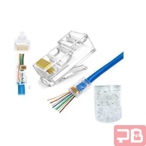 Conectores RJ45/RJ11 Vellygood Cat6 - Paquete de 100 Piezas