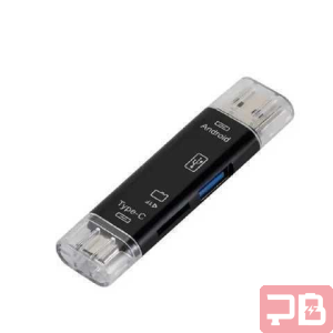 Lector de Tarjetas Nitron 5 en 1 - Micro SD, SD, Tipo-C, V8 y USB - Negro